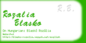 rozalia blasko business card